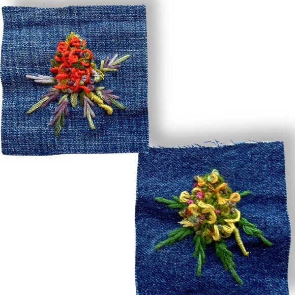 Needle And Hand Jive Other - Hand Embroidered Cannabis flower Patch. Stoner Weed Patch. This is not a nug!